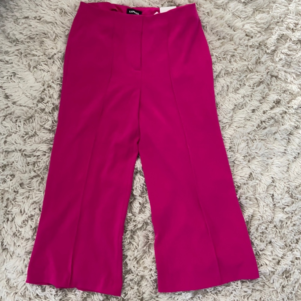 NWT express cropped wide leg high rise pants...